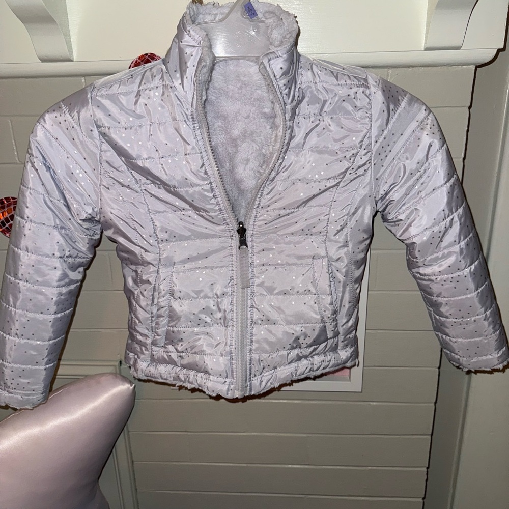 Kids White Puffer Jacket